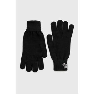Vlnené rukavice PS Paul Smith pánske, čierna farba vyobraziť