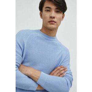 Bavlnený sveter Tom Tailor pánsky, fialová farba, vyobraziť