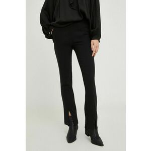 Nohavice Answear Lab dámske, čierna farba, priliehavé, vysoký pás vyobraziť
