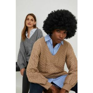 Vlnený sveter Answear Lab dámsky, hnedá farba, teplý, vyobraziť