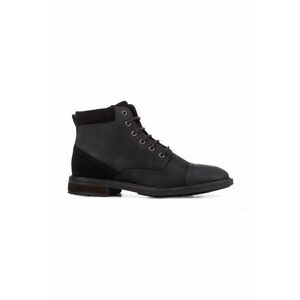Kožené topánky Geox Viggiano pánske, čierna farba vyobraziť
