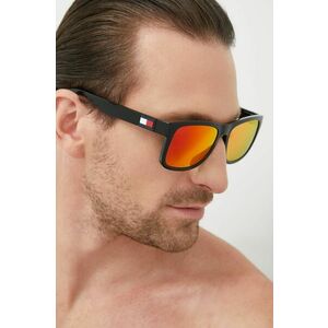 Slnečné okuliare Tommy Hilfiger pánske, čierna farba vyobraziť