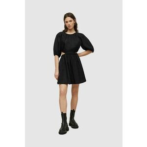 Šaty AllSaints čierna farba, mini, áčkový strih vyobraziť
