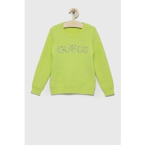 Detský sveter Guess zelená farba, tenký vyobraziť