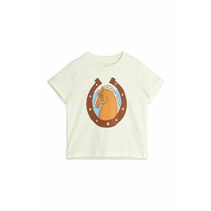 Detské tričko Mini Rodini béžová farba, s potlačou vyobraziť