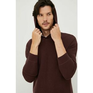 Bavlnený sveter Sisley pánska, bordová farba, vyobraziť