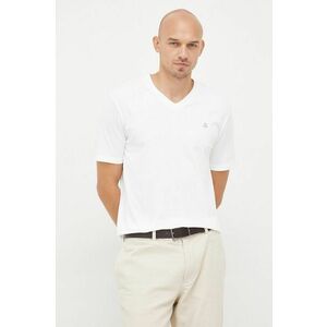 Bavlnené tričko Marc O'Polo biela farba, jednofarebné vyobraziť