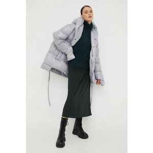 Páperová bunda MMC STUDIO Jesso dámska, šedá farba, zimná, oversize vyobraziť