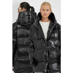Páperová bunda MMC STUDIO Jesso Gloss dámska, čierna farba, zimná, oversize vyobraziť