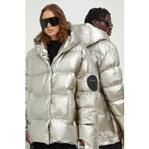Páperová bunda MMC STUDIO Jesso Gloss dámska, šedá farba, zimná, oversize vyobraziť