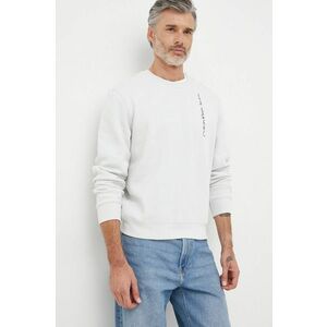 Mikina Calvin Klein Jeans pánska, šedá farba, s potlačou vyobraziť