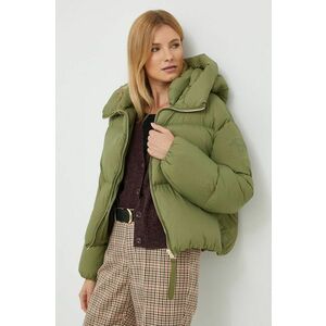 Páperová bunda Tommy Hilfiger dámska, zelená farba, zimná vyobraziť