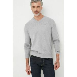 Vlnený sveter Pepe Jeans pánsky, šedá farba, tenký, vyobraziť