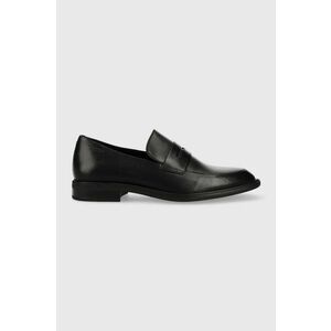 Kožené mokasíny Vagabond Shoemakers Frances 2.0 dámske, čierna farba, na plochom podpätku vyobraziť
