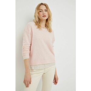 Vlnený sveter American Vintage dámsky, ružová farba, tenký, vyobraziť