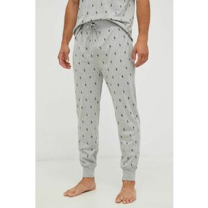 Bavlnené pyžamové nohavice Polo Ralph Lauren šedá farba, vzorovaná vyobraziť