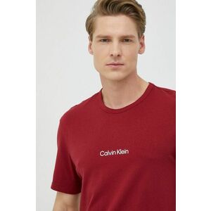 Pyžamové tričko Calvin Klein Underwear červená farba, s potlačou vyobraziť