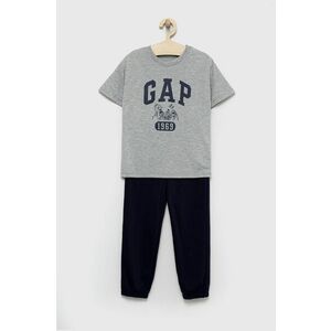 Detské pyžamo GAP šedá farba, s potlačou vyobraziť