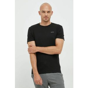 Bavlnené tričko Calvin Klein Jeans čierna farba, jednofarebné vyobraziť