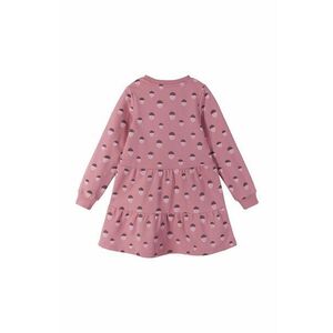 Dievčenské bavlnené šaty Reima ružová farba, mini, áčkový strih vyobraziť