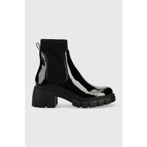 Členkové topánky Steve Madden Hutch dámske, čierna farba, na platforme, vyobraziť