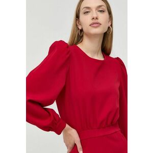 Šaty Silvian Heach červená farba, mini, rovný strih vyobraziť