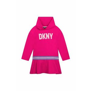 Dievčenské šaty Dkny ružová farba, mini, áčkový strih vyobraziť