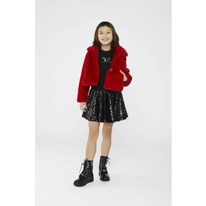 Dievčenské šaty Michael Kors čierna farba, mini, áčkový strih vyobraziť
