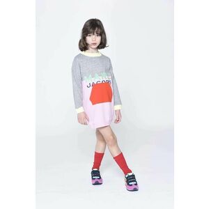 Dievčenské bavlnené šaty Marc Jacobs mini, rovný strih vyobraziť