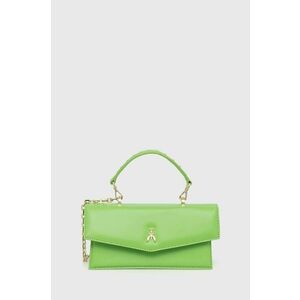 Kožená kabelka Patrizia Pepe zelená farba vyobraziť