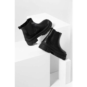 Kožené topánky chelsea Answear Lab dámske, čierna farba, na platforme, vyobraziť