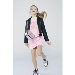 Detská bunda Karl Lagerfeld čierna farba, vyobraziť