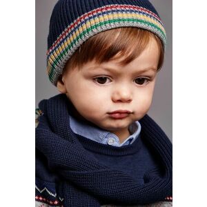 Detská čiapka, šál a rukavice Mayoral tmavomodrá farba vyobraziť