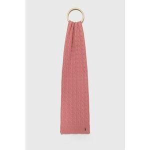 Bavlnený šál Polo Ralph Lauren ružová farba, jednofarebný vyobraziť