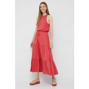 Šaty Polo Ralph Lauren ružová farba, maxi, áčkový strih vyobraziť
