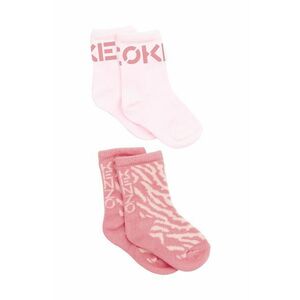 Detské ponožky Kenzo Kids ružová farba vyobraziť