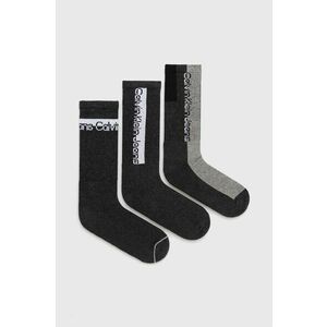 Ponožky Calvin Klein pánske, šedá farba vyobraziť