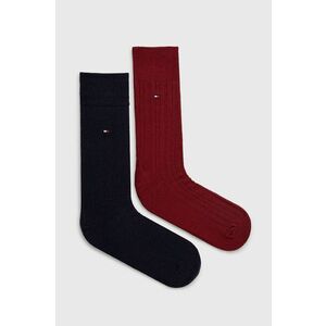 Ponožky Tommy Hilfiger pánske, červená farba vyobraziť