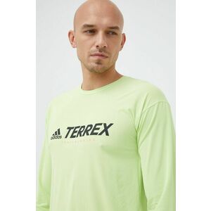Športové tričko s dlhým rukávom adidas TERREX Trail zelená farba, s potlačou vyobraziť
