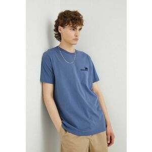 Bavlnené tričko Lee fialová farba, jednofarebné vyobraziť