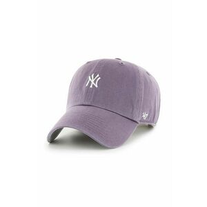 Čiapka 47brand Mlb New York Yankees fialová farba, s nášivkou vyobraziť