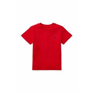 Detské bavlnené tričko Polo Ralph Lauren červená farba, jednofarebný vyobraziť