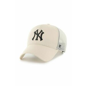 Čiapka 47brand Mlb New York Yankees béžová farba, s nášivkou vyobraziť