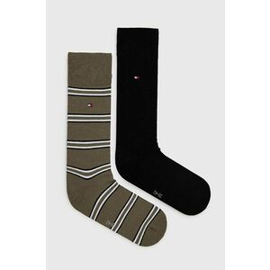 Ponožky Tommy Hilfiger pánske, zelená farba vyobraziť
