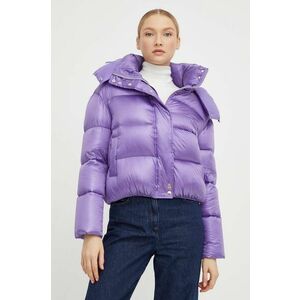 Páperová bunda Patrizia Pepe dámska, fialová farba, zimná vyobraziť