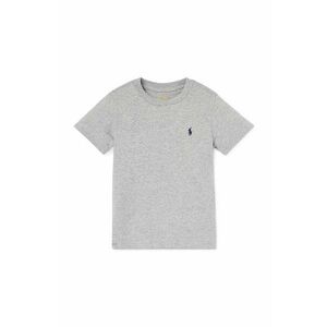 Detské bavlnené tričko Polo Ralph Lauren šedá farba, jednofarebný vyobraziť