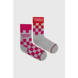 Detské ponožky Tommy Hilfiger fialová farba vyobraziť