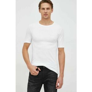 Bavlnené tričko BOSS 3-pak čierna farba, melanžové vyobraziť