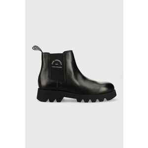 Kožené topánky chelsea Karl Lagerfeld Terra Firma pánske, čierna farba vyobraziť