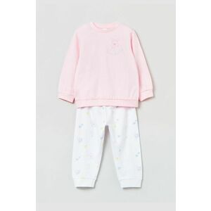 Detské bavlnené pyžamo OVS ružová farba, vzorovaná vyobraziť